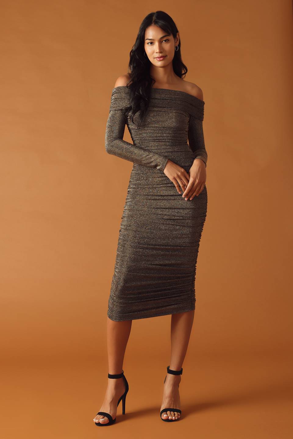 MYSTIC MIRAGE METALLIC MIDI DRESS Flying Tomato